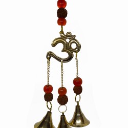Chime with rudraksa seeds and the om symbol