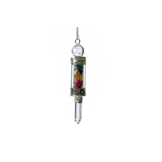 BALANCE PENDULUM WITH ROSE TOURMALINE-CITRINE-IOLITE