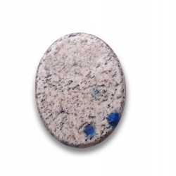 Tumbled aragonite-azurite-granite stone